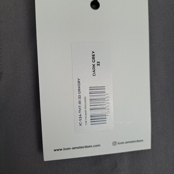 NWT ICON Amsterdam Trousers Dress Pants Size 32 31x28 Gray - Picture 5 of 13